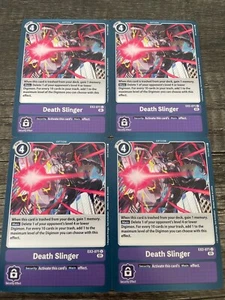 x4 Death Slinger EX2-071 U Playset Digimon TCG Digital Hazard - Picture 1 of 1