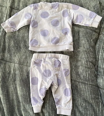 H&M 6M фиолетовый горошек комплект из двух предметов - Изображение 1 из 4