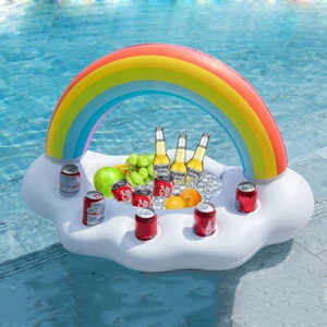 Inflatable Floating Drink Cup Can Beer Holder Swimming Pool Bath Beach Party AU - Picture 1 of 9