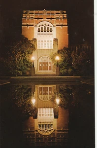 Main Entrance and Reflecting Pool Purdue Memorial Lafayette IN Postcard PC576 - Picture 1 of 5