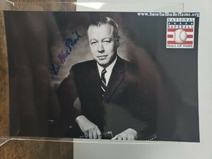 Lee MacPhail HOF (d.2012) AUTOGRAPHED 4x6 photo - A.L. President, MLB Executive