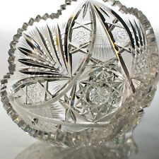 Antique Crystal Fruit Bowl | 8 in | American Brilliant Cut Glass