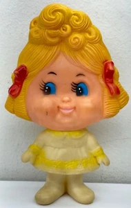 Vintage 1970’s Ninohira Japan Rubber Blonde Haired Girl Squeaky Toy 6.5” READ - Picture 1 of 7