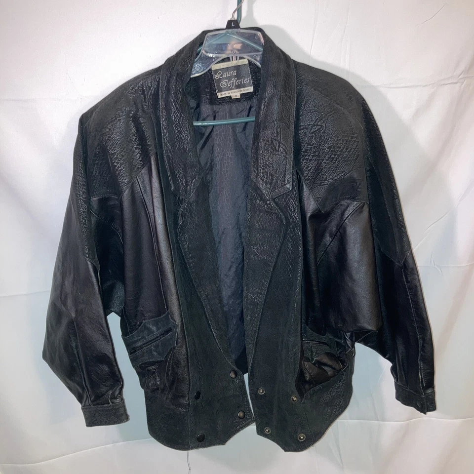 Laura Jefferies Woman's Vintage Genuine Leather Jacket Size Small Made In Korea - Image 1 of 4