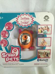 WowWee Snap Pets Mini Camera Bluetooth Portable Orange Pink for cool selfies NEW - Picture 1 of 4