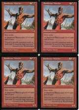 MTG: SANDSTONE WARRIOR Tempest COMMON; played, Excellent condition x4