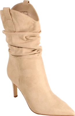 Marc Fisher Gienna 2 Women's Dress Bootie Light Natural Faux Suede US Size 7 M - Image 1 of 4