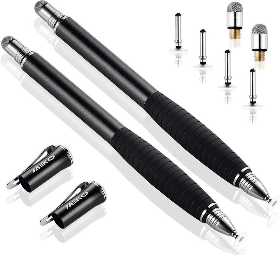 (2nd Generation) [2 in 1 Precision Series] MEKO Disc Stylus Pen 2 Pcs Black - Image 1 of 4