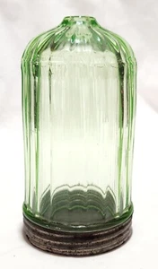 1930s Art Deco Green Depression Glass Bullet Sugar Shaker Dispenser Paden City - Picture 1 of 11