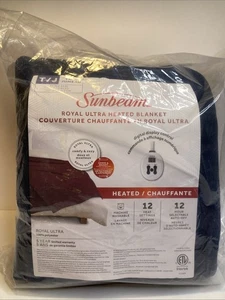 Sunbeam Royal Ultra Heated Blanket With Digital Display Control Twin Blue - Picture 1 of 4