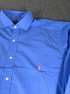 Neu mit Etikett Polo Ralph Lauren Herrenhemd Xlt blau klassische Knöpfe klassische Passform - Bild 1 von 6