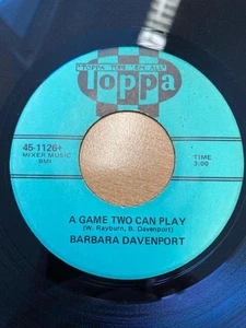 Barbara Davenport / A Game Two Can Play / Two Of Me / Vinyl / 50s / Toppa / US - Imagen 1 de 1