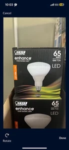 Paquete de 12 bombillas LED de inundación Feit Enhance BR30 regulables blancas suaves 65 W 7,2 W - PAQUETE - Imagen 1 de 3