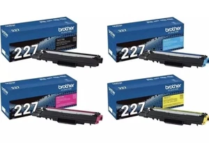 Genuine Brother TN227 Toner Set Black Cyan Magenta Yellow Cartridges 4 Pack New - Picture 1 of 1