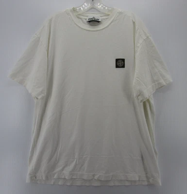 Camisa Stone Island Hombres XXXL Pullover Blanca Camiseta Cuello Redondo Brújula Minimalista * Foto 1 de 4