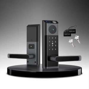 Smart Lock with Camera & Handle Fingerprint Keyless Door Lock WiFi APP ControlBA - Picture 1 of 11