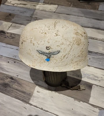 Casque parachutiste allemand WW, camo blanc - Photo 1/4