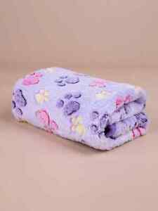 Puppy Blanket for Pet Cushion Small Dog Cat Bed Soft Warm Sleep Mat Paw Print