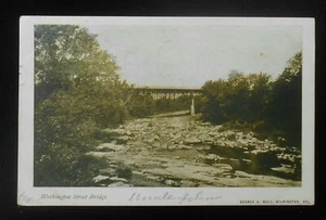 Postal 1906 Washington Street Bridge Rocky Stream George A. Wolf Wilmington DE - Imagen 1 de 1