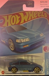 Hot Wheels '88 Honda CRX CR-X Blue  J-Imports 2023 - Picture 1 of 2