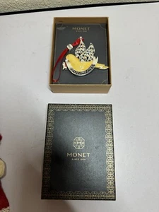 Monet Peace on Earth Bird Dove Ornament Rhinestones 2015 Holiday Box Christmas - Picture 1 of 9
