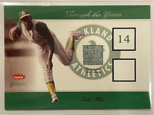 2002 Fleer Greats Vida Blue Through The Years Jersey Baseball Oakland Athletics - Picture 1 of 2