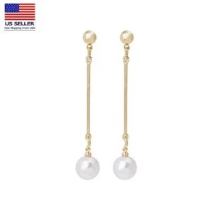 Fashion Women Jewelry Earrings Retro Natural Pearl Line Long Tassel Stud 0976 - Picture 1 of 5