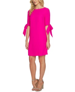 CeCe Vestito Donna Cravatta Polsino Manica 3/4 Girocollo Cambio (Rosa Giardino, 6) - Foto 1 di 4