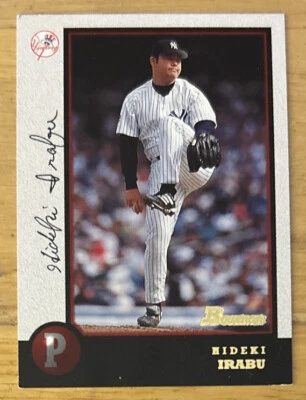 Бейсбольная карточка 1998 Bowman Hideku Irabu No64 Yankees Pitcher средний класс очень хорошее состояние - Изображение 1 из 2