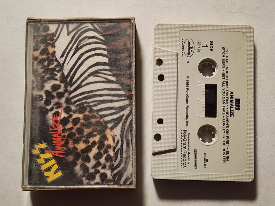 KISS ANIMALIZE CASSETTE TAPE 1984 POLYGRAM RECORDS - Image 1 of 1