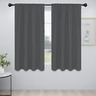 Rod Pocket Blackout Curtains For Bedroom Room Darkening Window Curtains For