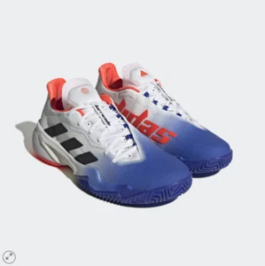 Adidas Men's Barricade Lucid Blue/Core Black/Solar Red HQ8917 Trainer Authentic - Picture 1 of 8