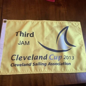 Yacht Club Harbor Regatta Marina Pennant Flag Burgee Yellow 2013 Third Jam Cup - Picture 1 of 6