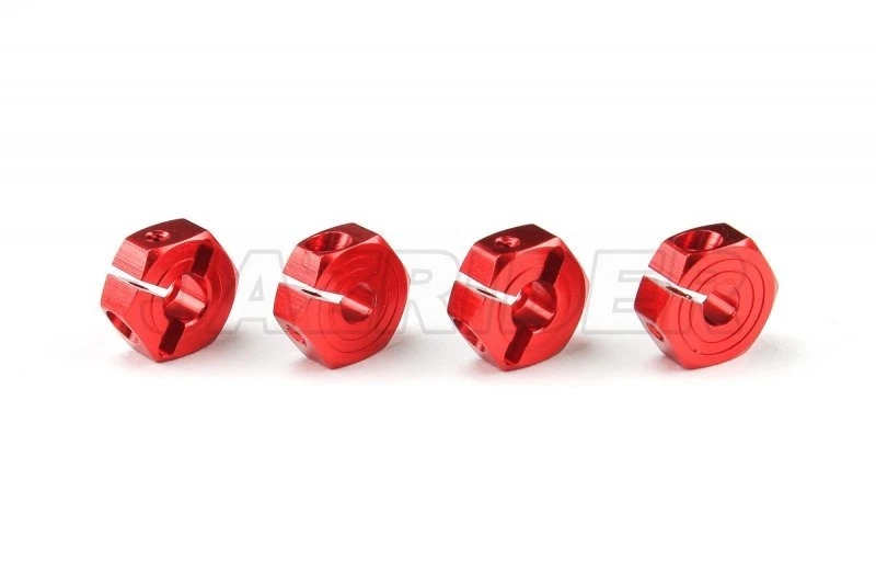 Jazrider Aluminum 12mm Hex Hubs Wheel Adapter(Red) For Tamiya RC M05/TT01/TT02 - Image 1 of 1