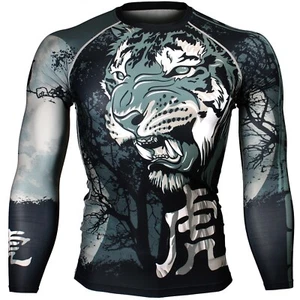 BTOPERFORM FX-166 NIGHT TIGER Compression Rash guard Under Base layer Gym MMA - Picture 1 of 6
