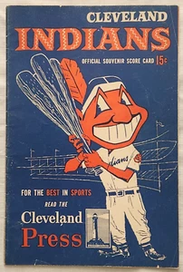 June 20, 1954 Cleveland Indians v Boston Red Sox Score Card Bob Feller Win - Picture 1 of 10