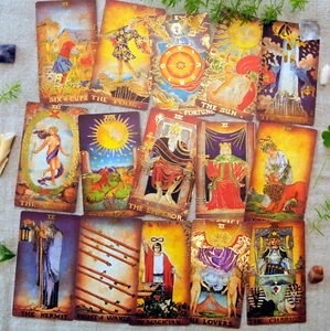 Caja de regalo guía de tarot impermeable de plástico vintage sin bordes de 3"x5" - Imagen 1 de 23