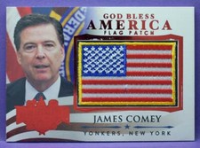 Decision 2016 Series 2 James Comey RED FOIL GOD BLESS AMERICA Flag Patch #GBA29