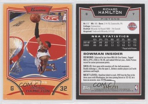 2008-09 Bowman Draft Picks & Stars Orange /299 Richard Hamilton #7