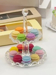 Miniature Macarons Stand with Macaron 15 pieces 1:12 for Doll's house collection - Picture 1 of 3