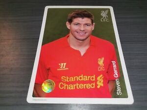 Steven Gerrard unsigned Liverpool fc autograph card 