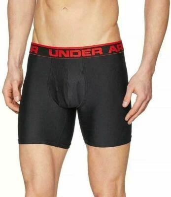 Under Armour 4 pares de calzoncillos boxer Under Armour para hombre 6" UA negros pequeños Foto 1 de 2