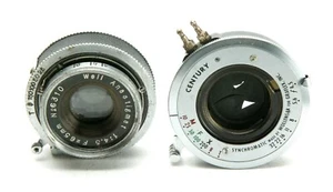 Obiettivo di messa a fuoco Well Anastigmat 4,5/65 mm in otturatore e otturatore Century. Da riparare. - Foto 1 di 4