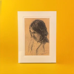 Mid c20th Signed Charcoal Pencil Drawing On Paper 37cm x 28cm - Picture 1 of 13