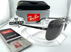 RAY-BAN RB3699 004/K8 GUNMETAL DARK GREY CHROMANCE POLARIZED SUNGLASSES 59MM NEW - Picture 1 of 12