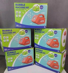 Lot of 5 bubble machine set portable easy to carry Party fun for kids - Picture 1 of 7