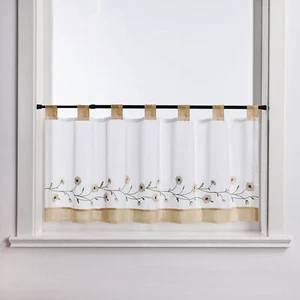 Cortinas de cristal cortinas de cocina Voile cortina de bistró cortina modernas tiendas cortas DE - Imagen 1 de 80
