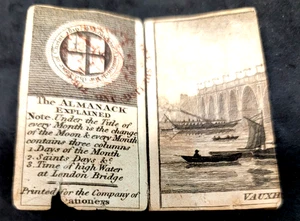 ANTIQUE MINITURE ENGLISH BOOK- 1 1/8 X 2 1/8 IN. PANORAMIC1819 OF LONDON BRIDGE - Picture 1 of 6