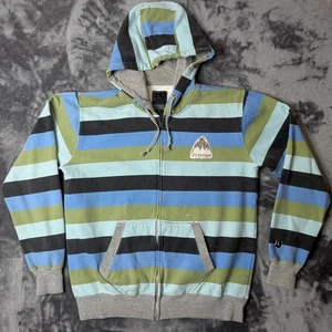 Burton Herren Hoodie mit durchgehendem Reißverschluss Größe Large Langarm gestreift mehrfarbig - Bild 1 von 6