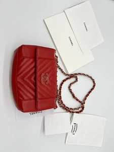 100% Original chanel Tasche mit Rechnung bag rot Klassik, AS0260B00014N0413 - Bild 1 von 15
